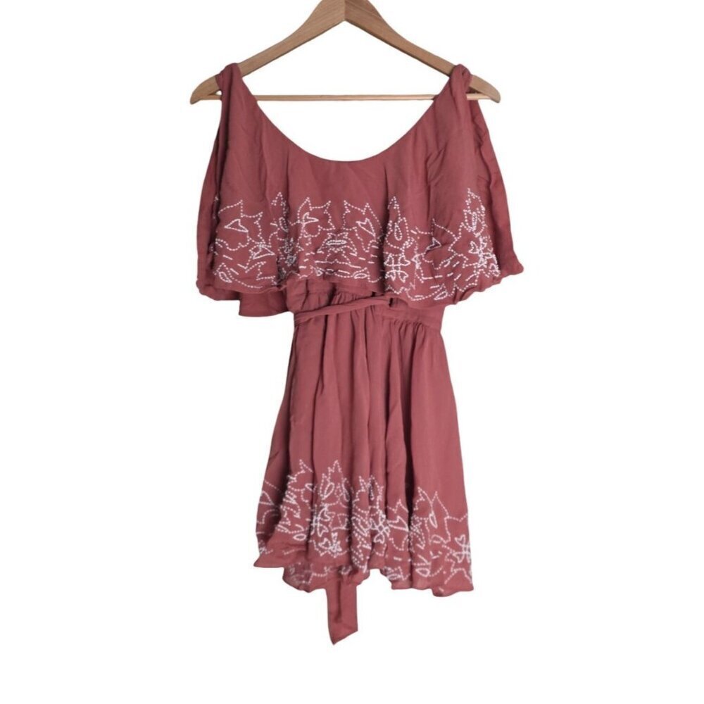 Women's - Free People Sylvia Beaded Wrap Dress, Size XS - Picture 10 of 11